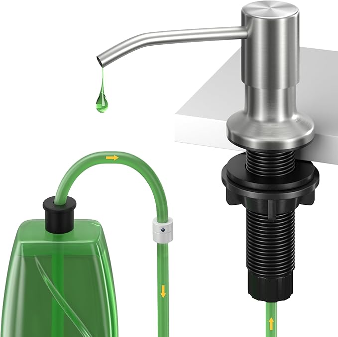 Kitchen Sink Soap Dispenser, Built in SoapDispenser, Counter Lotion Dispenser by NVMTUUO
