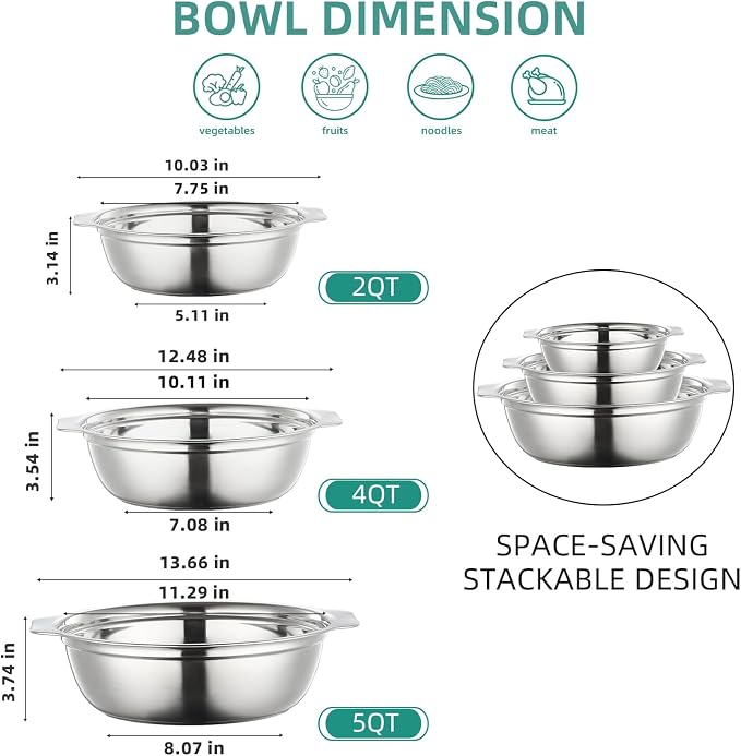 Colander for Kitchen Microporous, 5QT Strainer - Image 9