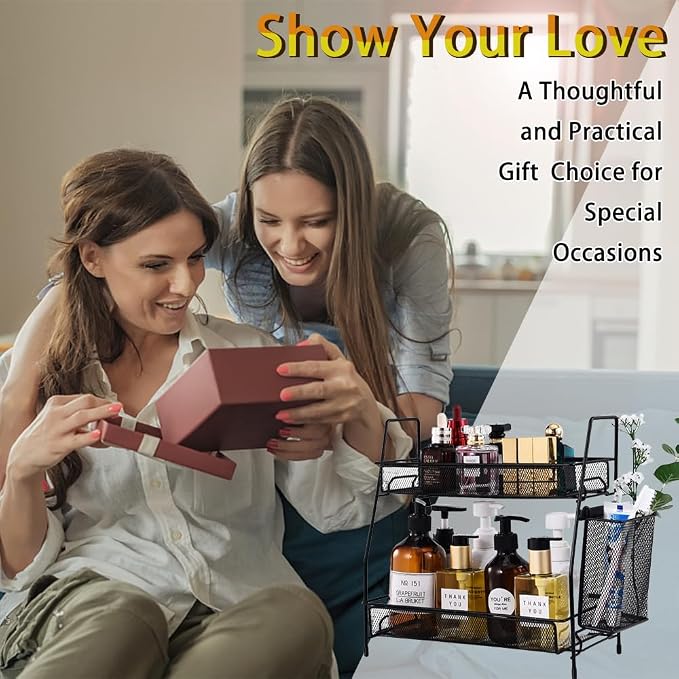 LEMIKKLE 2-Tier Bathroom Countertop Organizer, Makeup Countertop Organizers - Image 7