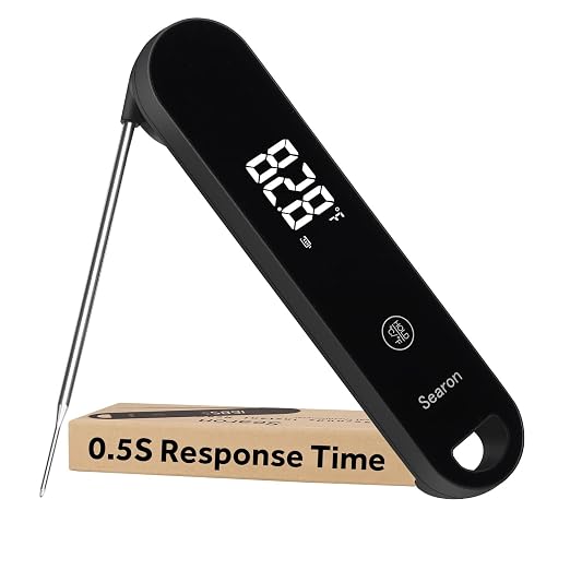 Searon 0.5S Instant Read Digital Meat Thermometer, Electric Food Thermometer by Searon