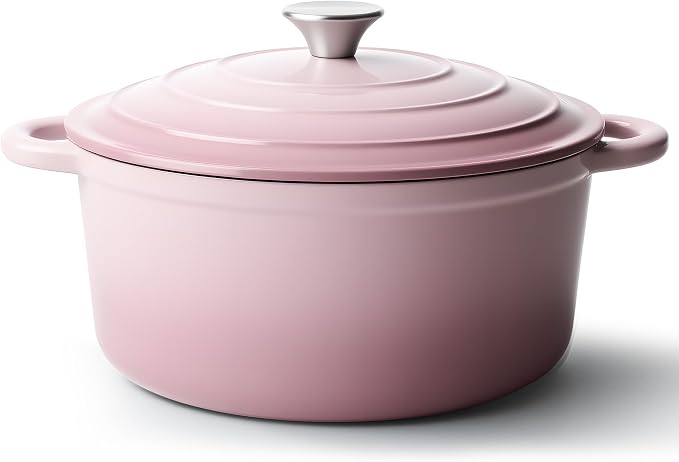 6 Quart Dutch Oven Pot with Lid, Non Stick Enameled Cast Iron Dutch Oven by Fijinhom