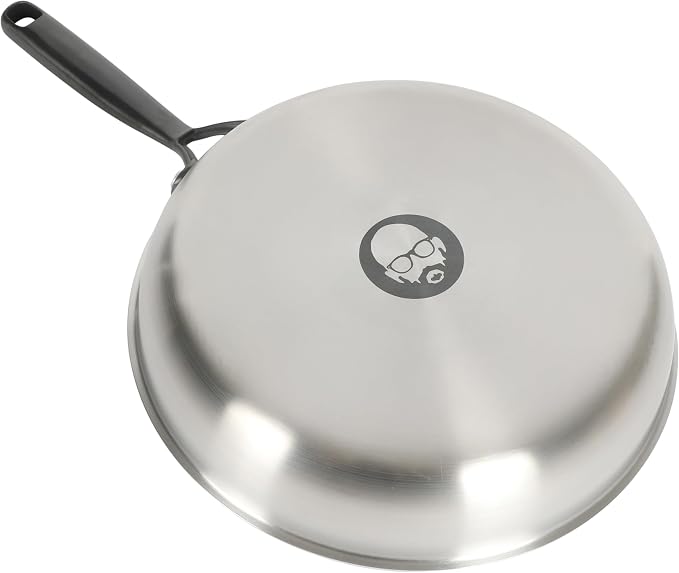 Babish 10-Inch Tri-Ply Stainless Steel Frying Pan - Image 5