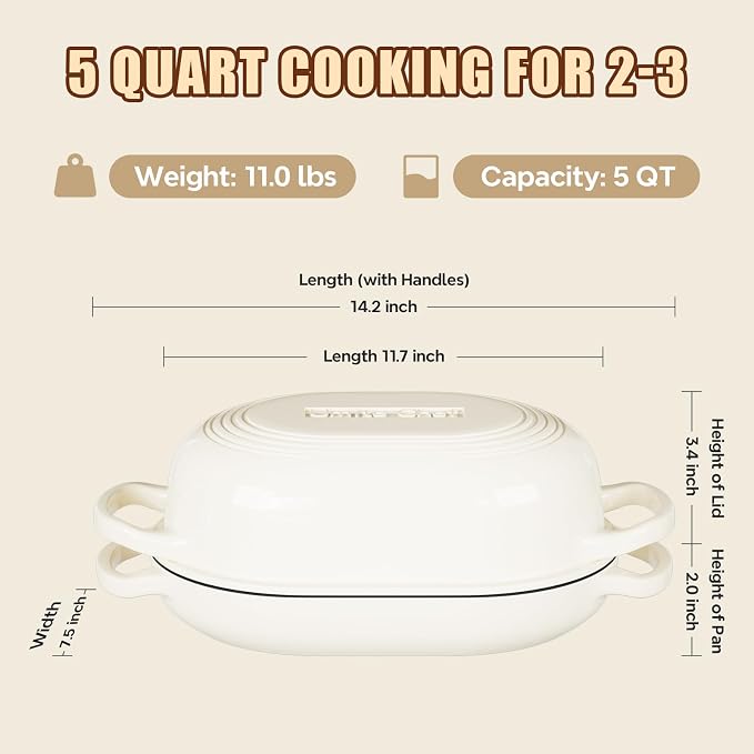Enameled Cast Iron Dutch Oven for Bread Baking - Image 2