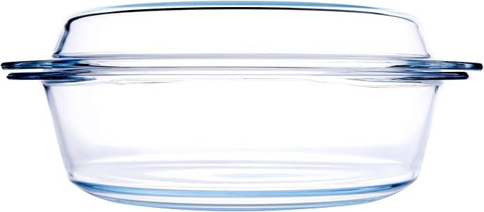 Round Tempered Glass Casserole Dish by HUSANMP