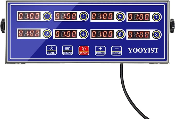 Professional Commercial 8 Channel Multiple Kitchen Timers Digital Calculagraph by YOOYIST