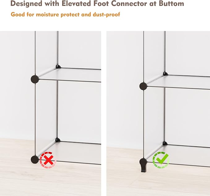 HOMIDEC Closet Organizers and Storage, 9 Cube Storage Organizer, Portable - Image 5