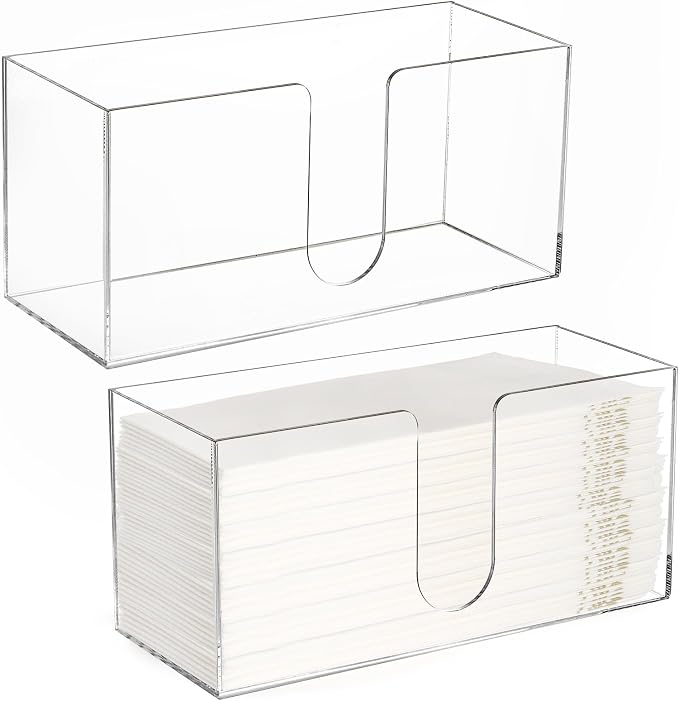 ZAVOOS 2 Pack Acrylic Paper Towel Holder, Folded Countertop Z-fold C-fold by AllfortheBetterLife