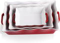 Sweejar Casserole Dishes for Oven, Ceramic Bakeware Set of 3, Rectangular by Sweejarco1949