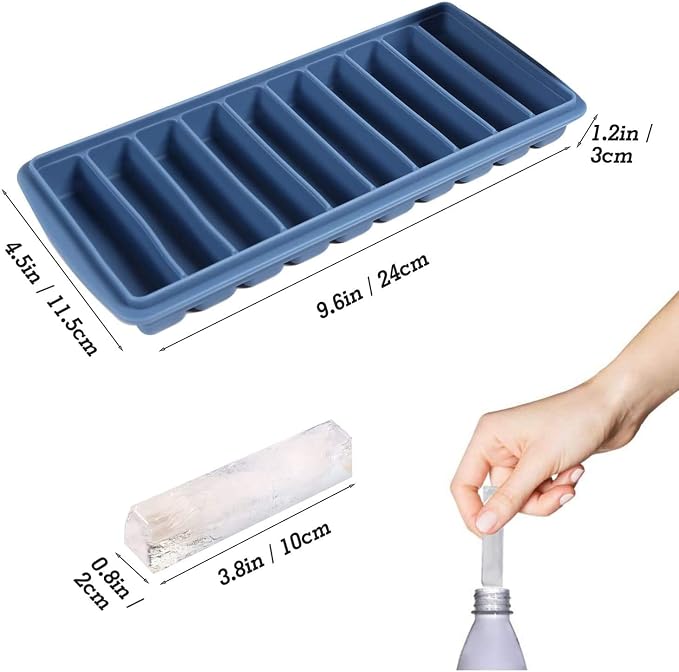 LessMo 2 PCS Ice Cube Tray, Long Ice Stick Tray Silicone - Image 3