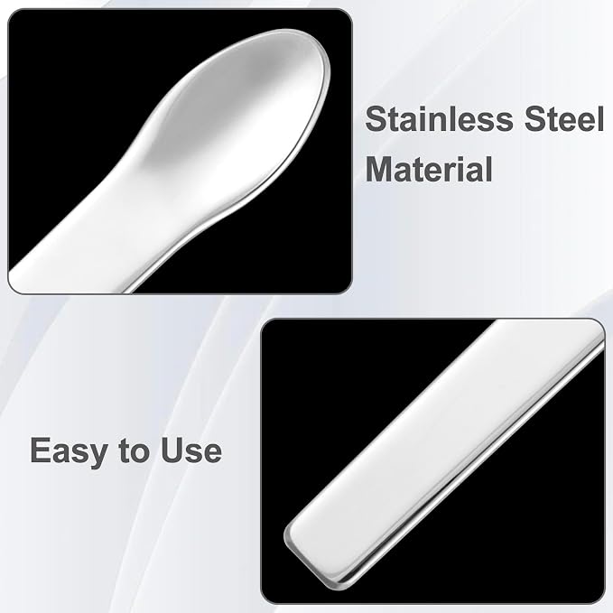 Pndeyo 3pcs Mini Stainless Steel Makeup Spatula, Reusable Cosmetic Cream - Image 3