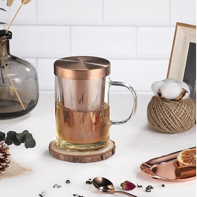 ecooe Tea Infuser Mug 16.9oz Glass Tea Cup - Image 7