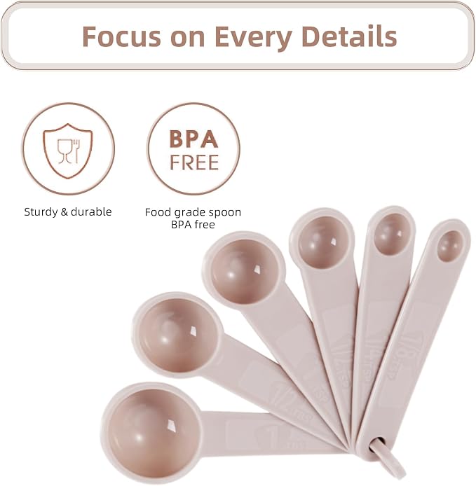 11PCS Measuring Spoons and Measuring Cups Set, Stackable Cups and Spoons - Image 5