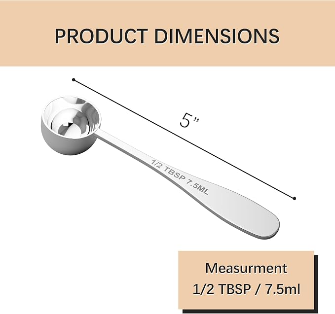 1PCS 1/2tbsp Single Measuring Spoon, Stainless Steel Individual Teaspoon - Image 2