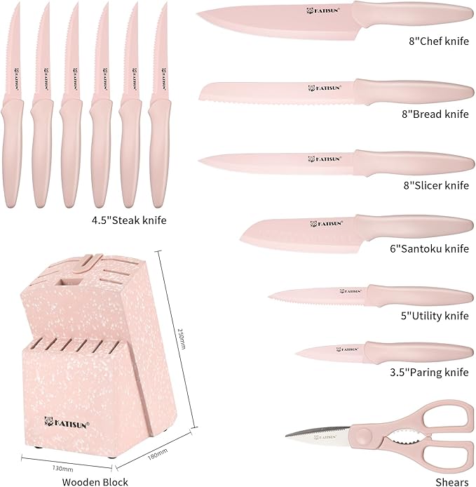 Knife Set, 15 Pieces Knives Sets - Image 2