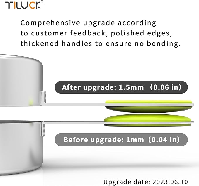 TILUCK Measuring Cups and Spoons Set, Stainless Steel, Kitchen Utensils - Image 2