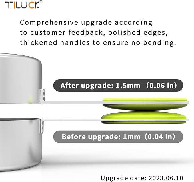 TILUCK Measuring Cups and Spoons Set, Stainless Steel, Kitchen Utensils - Image 2