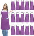 15 Pcs Adult Aprons Bulk with Pockets Adjustable Bib Chef Apron by IMERAGO