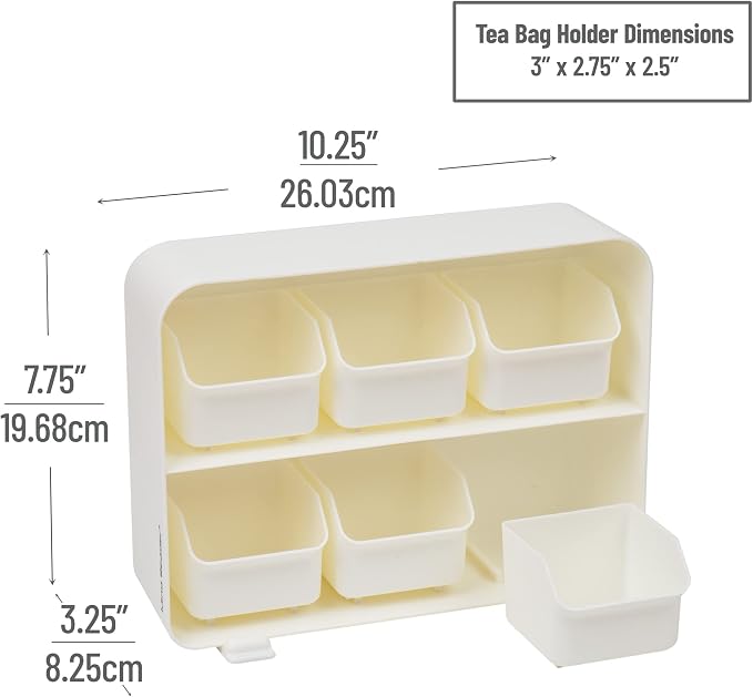 Mind Reader Tea Bag Organizer, Tea Station Organizer, Countertop Storage - Image 3