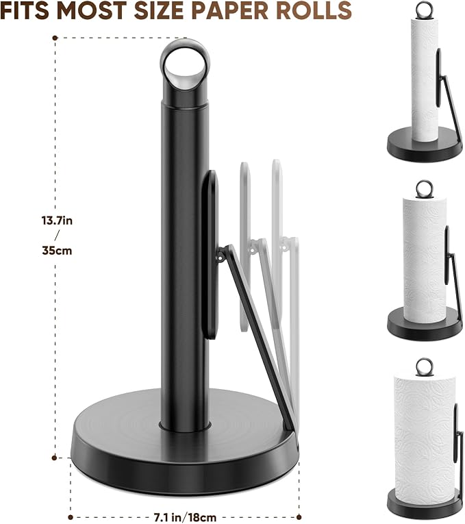 theaoo Heavy-Duty Stainless Steel Paper Towel Holder - Image 2