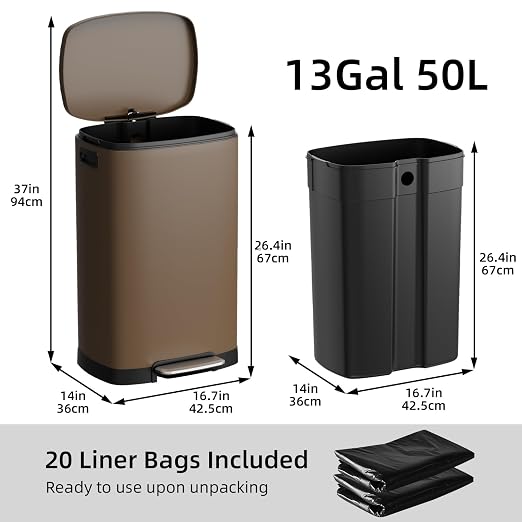 KUK 13 Gallon Kitchen Trash Can - Image 7