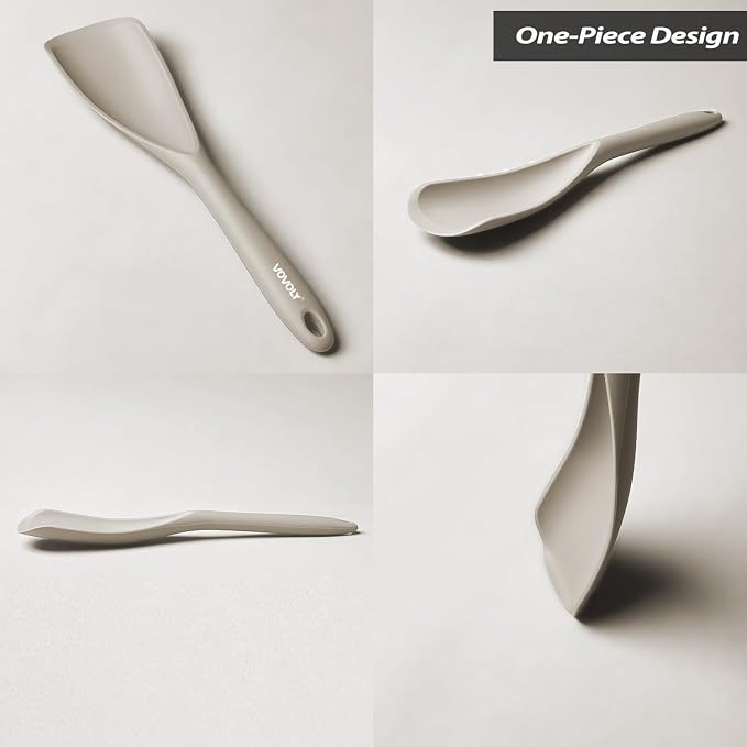 Cooking Spoon for Nonstick Cookwares, VOVOLY Silicone Spoon for Mixing - Image 3