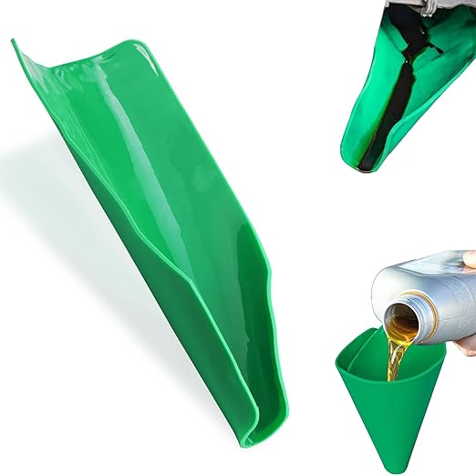 Reused Flexible Foldable Oil Funnel, Available in Green by Unknown