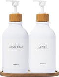 MaisoNovo Soap Dispenser Bathroom Set of 2-16.9 oz Bathroom Soap Dispenser Set by MaisoNovo-TheArtofSustainableLiving