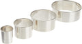 Ateco 4 Piece Stainless Steel Plain Edge Round Cutters Set in Graduated Sizes by Ateco