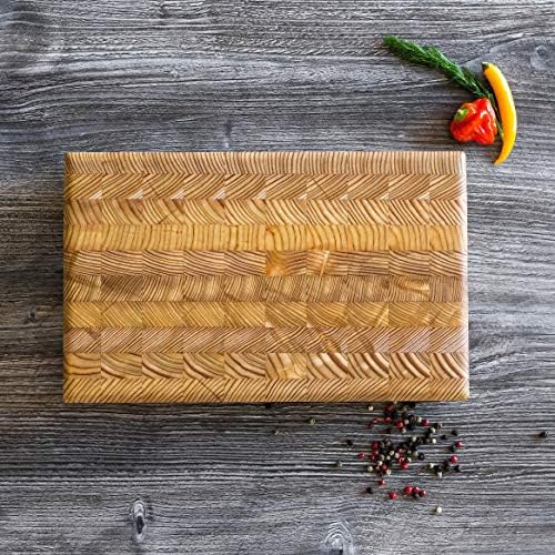 Larch Wood Canada Small End Grain Cutting Board, 12-1/2" x 8"