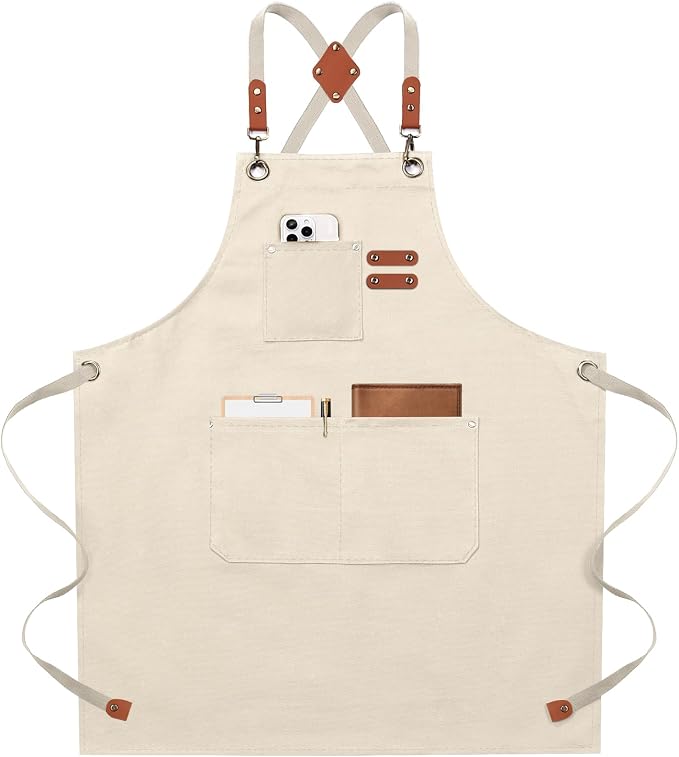 ZOMAO Chef Apron for Women Men by ZOMAO