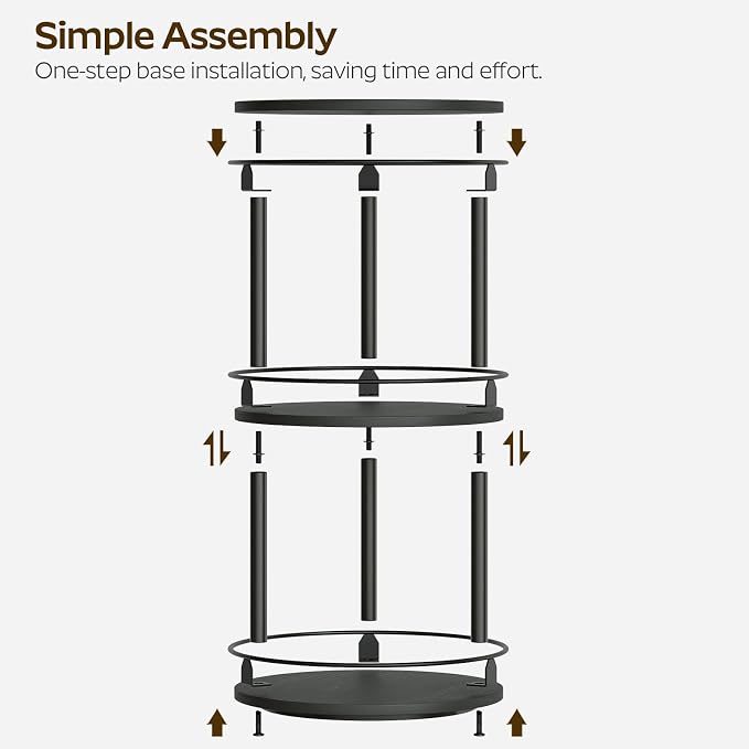 YATINEY 3-Tier Lazy Susan Organizer, Rotating Spice Rack, Spinning Organizer - Image 7