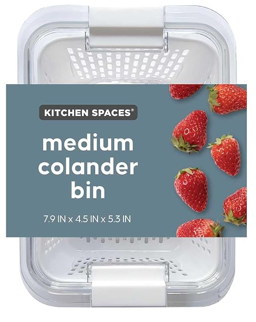 Kitchen Spaces Colander Bin, Produce Saver, Fridge Organizer by KitchenSpaces