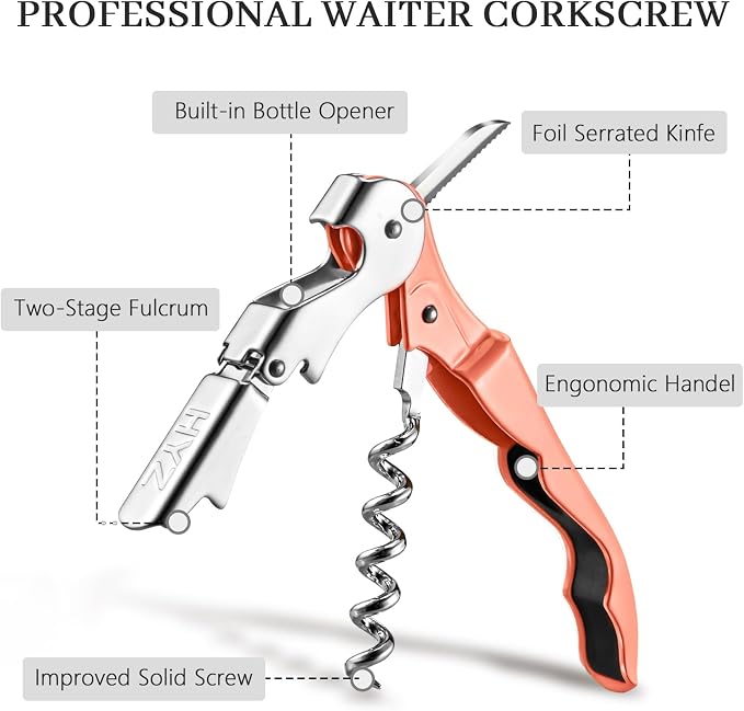 HYZ 2-Pack Wine Opener Waiter Corkscrew, Professional Wine Key - Image 2