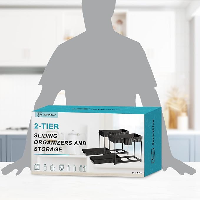 Sevenblue 2 Pack Multi-Purpose Under Sink Organizers and Storage, 2026 Pull Out - Image 7