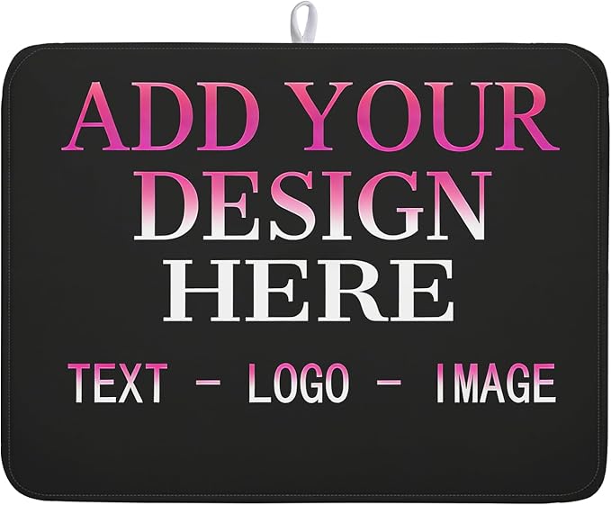 Custom Personalized Dish Drying Mat 18x24 Inch Customized Drying Mats by Kawani