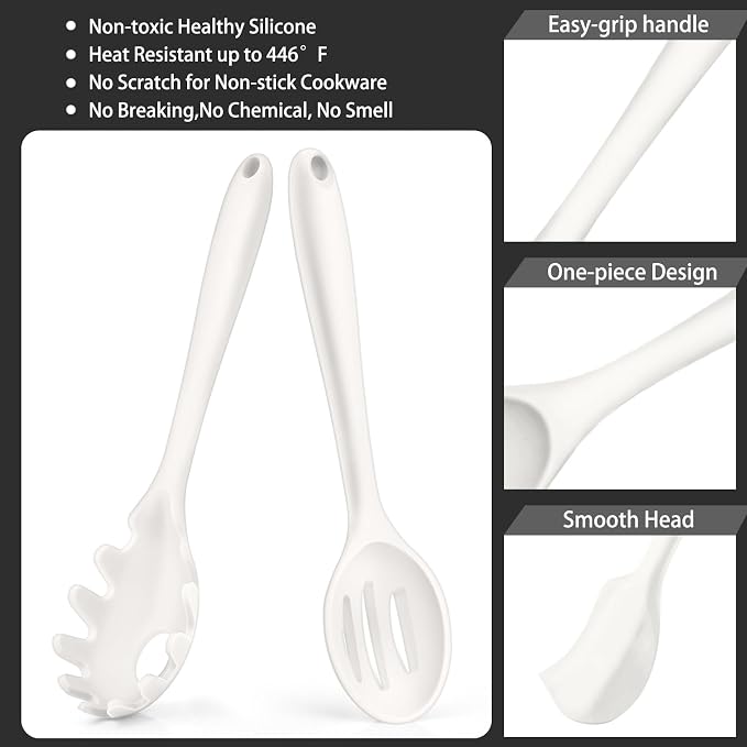 P&P CHEF Silicone Cooking Utensils Set of 7, Heat-proof Kitchen Utensils Set - Image 3