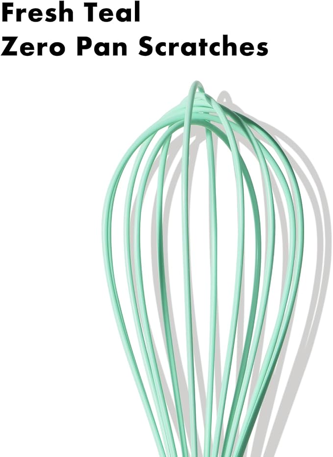OYV 10-Inch Teal Silicone Whisk, Heat Resistant 480°F Kitchen Whisk - Image 8