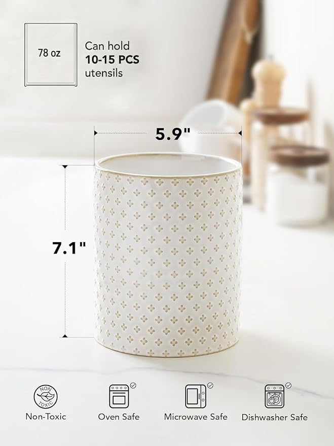 LE TAUCI Utensil Holder for Kitchen Counter - Image 6