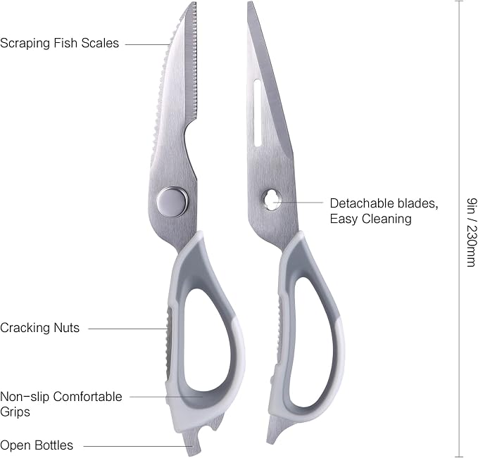 Kitchen Scissors for Food Heavy Duty, All Purpose Kitchen Shears that Come - Image 4