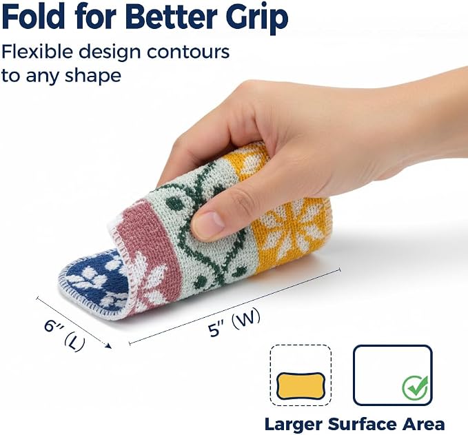 Amarelle GEN II Dish Washing Scrubbers, Made in Green Kitchen Scrubbers - Image 2