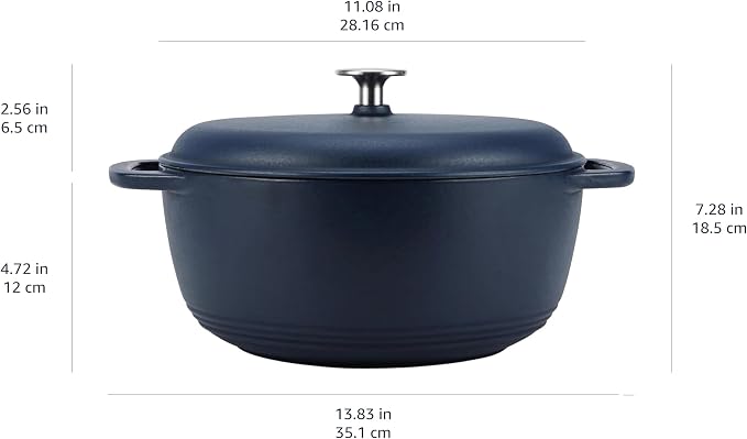 Amazon Basics Enameled Cast Iron Dutch Oven Pot - Image 4
