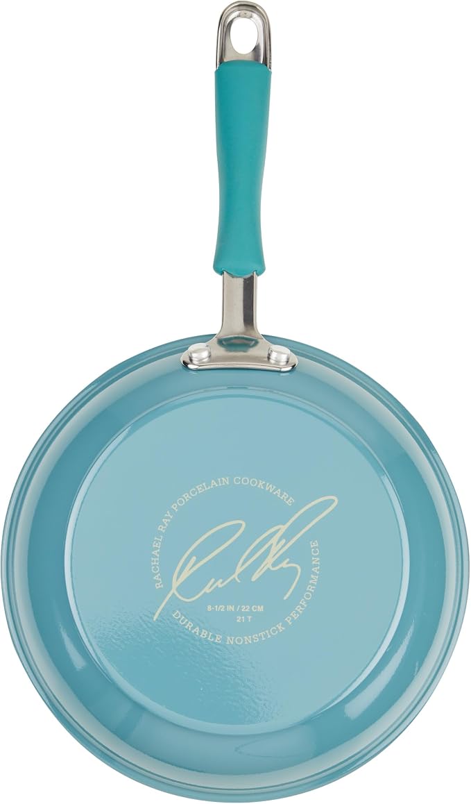 Rachael Ray Cook + Create Nonstick Frying Pan/Skillet, 8.5 Inch, Agave Blue - Image 11
