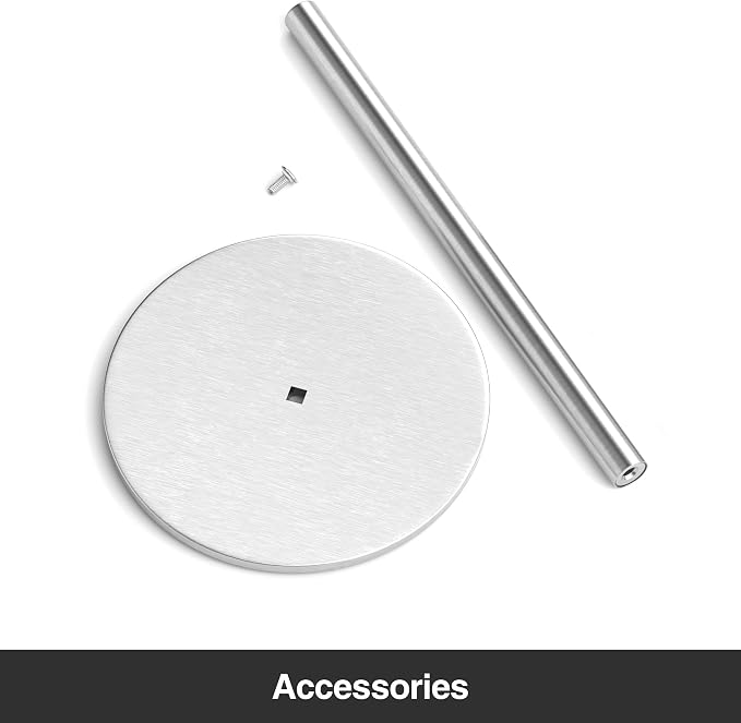 Silver Paper Towel Holder Free-Standing, Premium Stainless Steel Paper Rolls - Image 7
