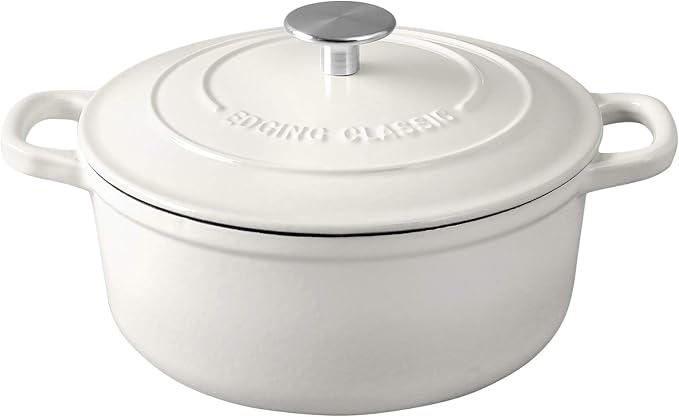EDGING CASTING Dutch Ovens Enameled Cast Iron Covered 5.5 Quart Dutch Oven by EDGINGCOOKWARE