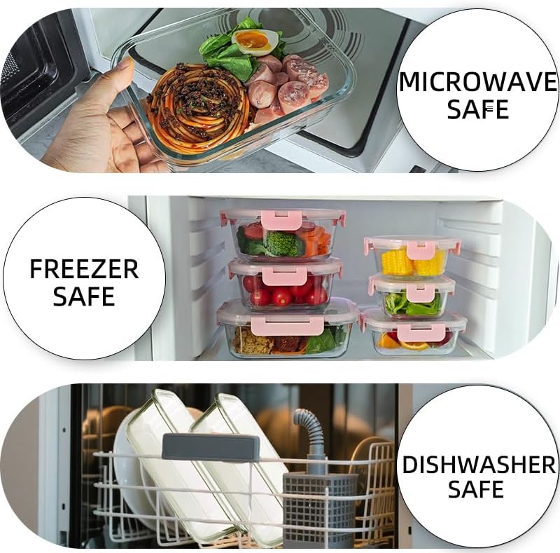 12-Pack Glass Storage Containers