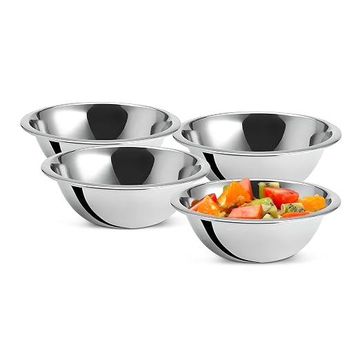 OCS Parts 0.75 Quart Mixing Bowls | Set of 4 | 7-Inch Stainless Steel by OCSParts