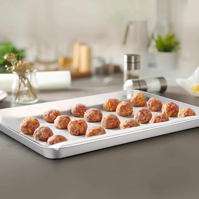 TeamFar Baking Sheet with Rack Set, Stainless Steel Baking Pan Cookie Sheet - Image 8