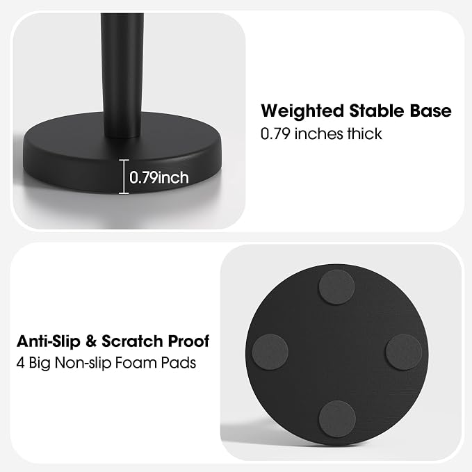 KitchLife Wooden Paper Towel Holder Countertop - Image 3