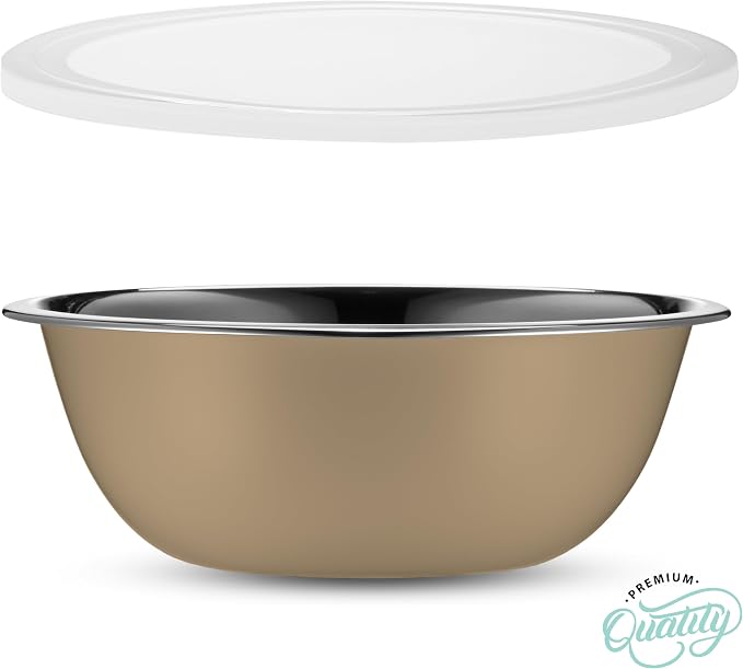 WHYSKO Stainless Steel Mixing Bowl Set, 10 Piece Stainless Steel Mixing Bowls - Image 7