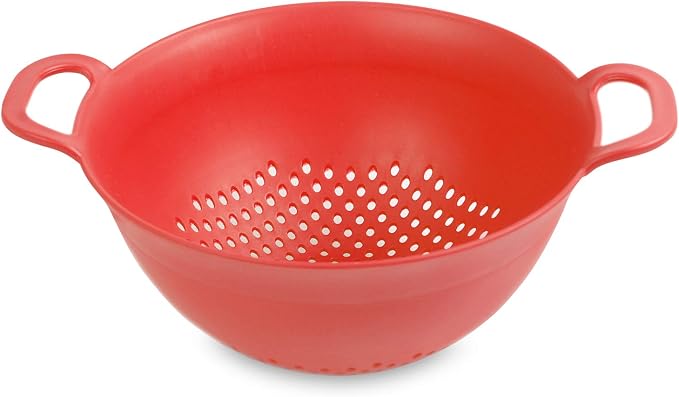 Mintra Home Plastic Strainer Colanders Set: 3, 3.5 and 5 Quart Double Strong - Image 3